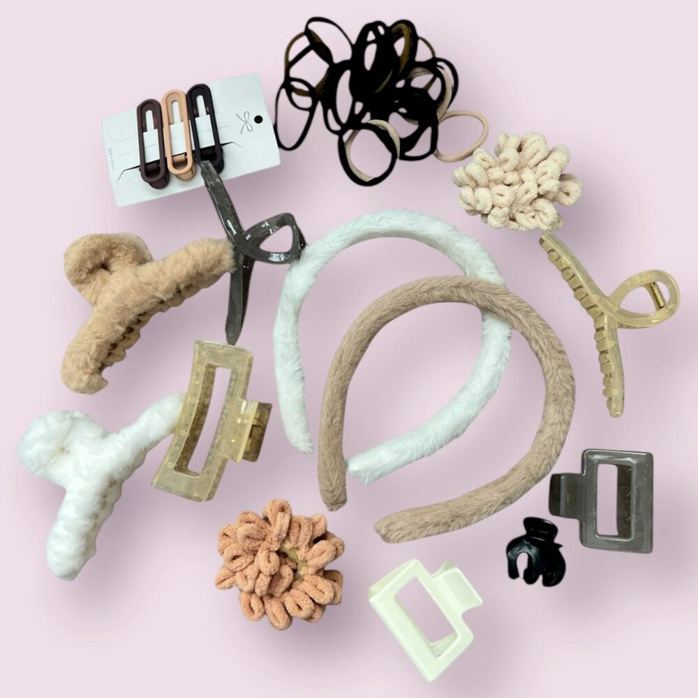 35-piece New fuzzy hair clip set with Scrunchies, hair accessories hair clip